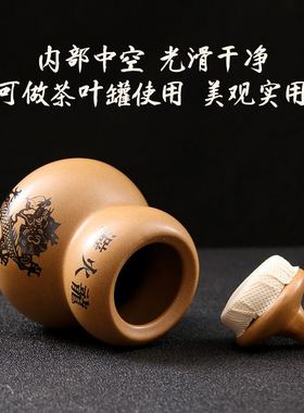 避火龙瓶子厨房西北角火烧天门陶罐摆件陶瓷土升级五帝钱黄白水晶