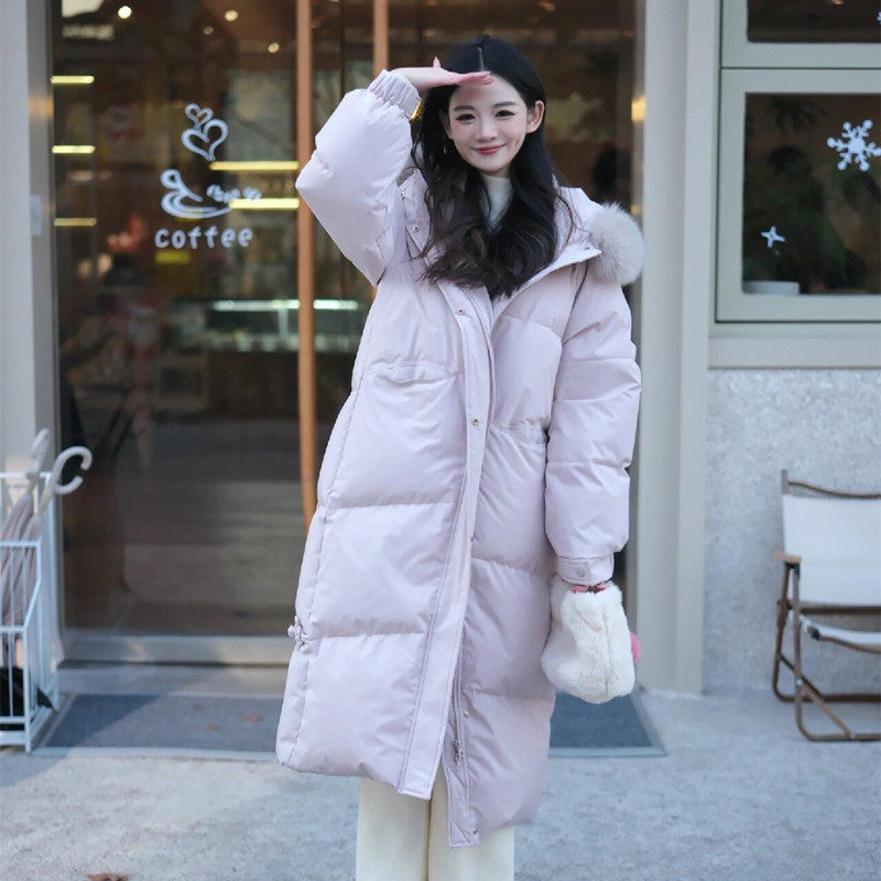 新中式大毛领羽绒棉服女冬季新款宽松过膝设计感小众长款炸街外套,淘宝优惠券,粉丝福利购,淘宝优惠卷