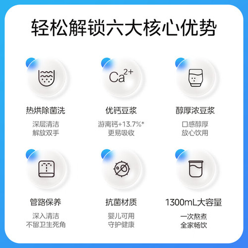 美的免手洗破壁机低噪音不用手洗高端多功能预约热烘除菌榨汁豆浆