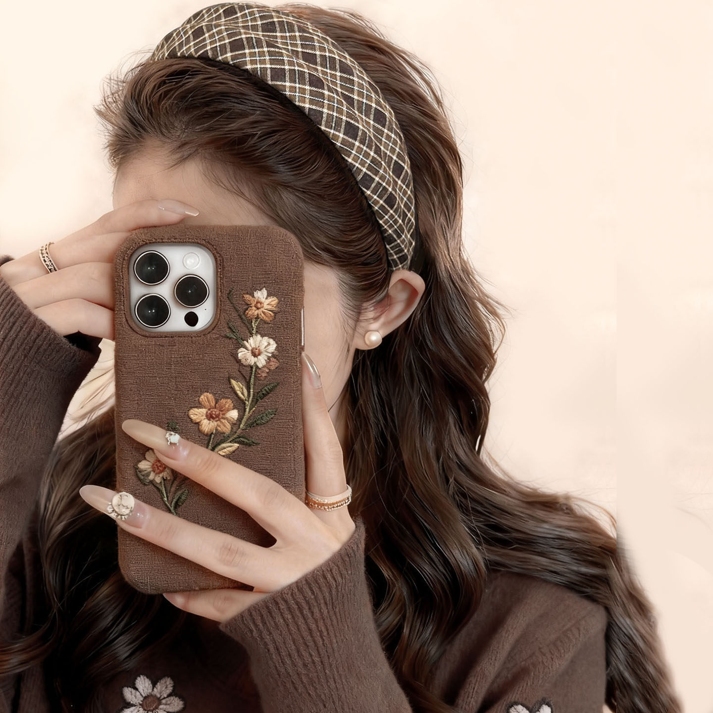 咖色系布艺高颅顶宽边发箍女2025新款高级感洋气时尚头箍发卡头饰,淘宝优惠券,粉丝福利购,淘宝优惠卷