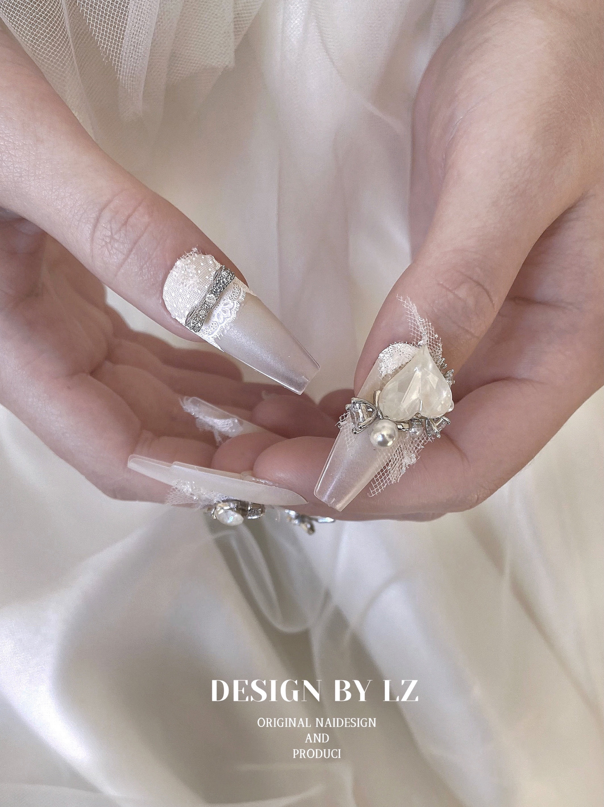 正品LZ高定美甲饰品珍珠镶嵌金属饰品集温柔婚系珍珠饰品吊坠搭配,淘宝优惠券,粉丝福利购,淘宝优惠卷