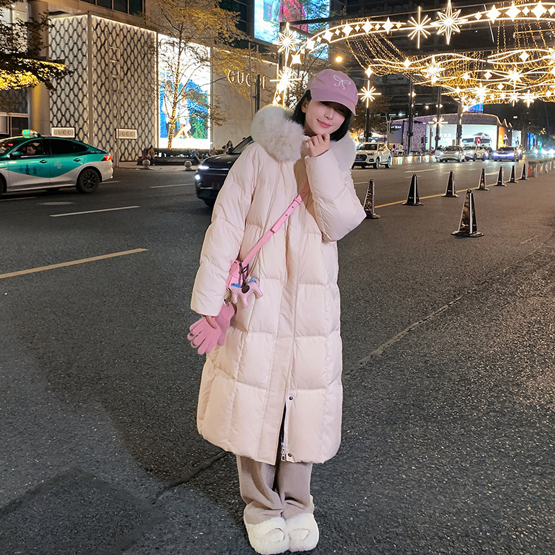 反季羽绒棉服女长款过膝oversize大毛领宽松棉衣外套2025年新款潮,淘宝优惠券,粉丝福利购,淘宝优惠卷