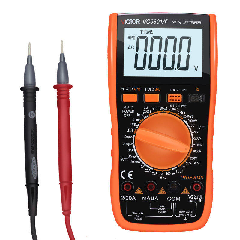 胜利高精度防烧大电容数字万用表 胜利购鸿万用表