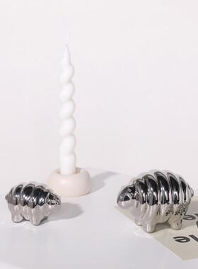 北欧简约陶瓷小绵羊摆件家居客厅