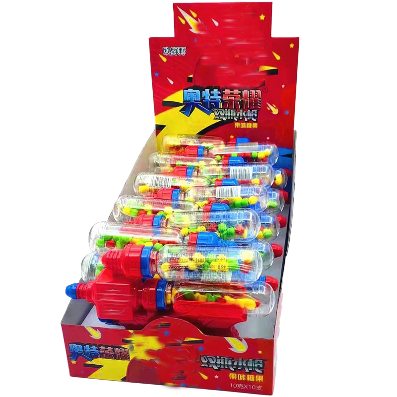 双管水枪欧野野奥特荣耀双瓶水枪儿童玩具零食糖果沙滩玩具批发 - 图3