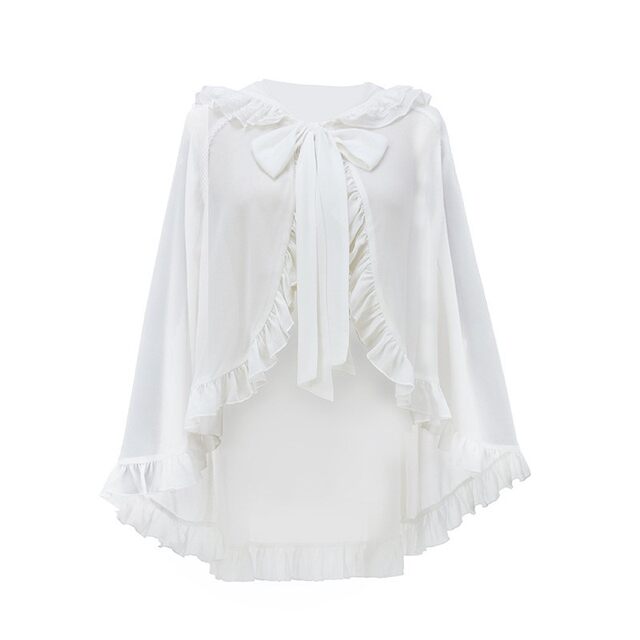 ເສື້ອຢືດ lolita Ruffled ຫູກະຕ່າຍບໍ່ມີແຂນ