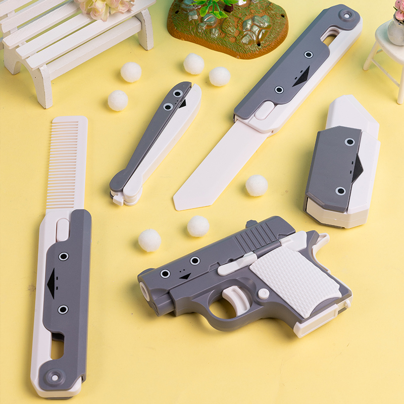 萨卡班甲鱼萝卜刀玩具正版蝴蝶刀梳子正品3D打印萝卜枪全系列全套 - 图2