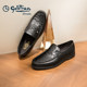 Goldlion loafers for men, genuine kangaroo leather, genuine ostrich leather