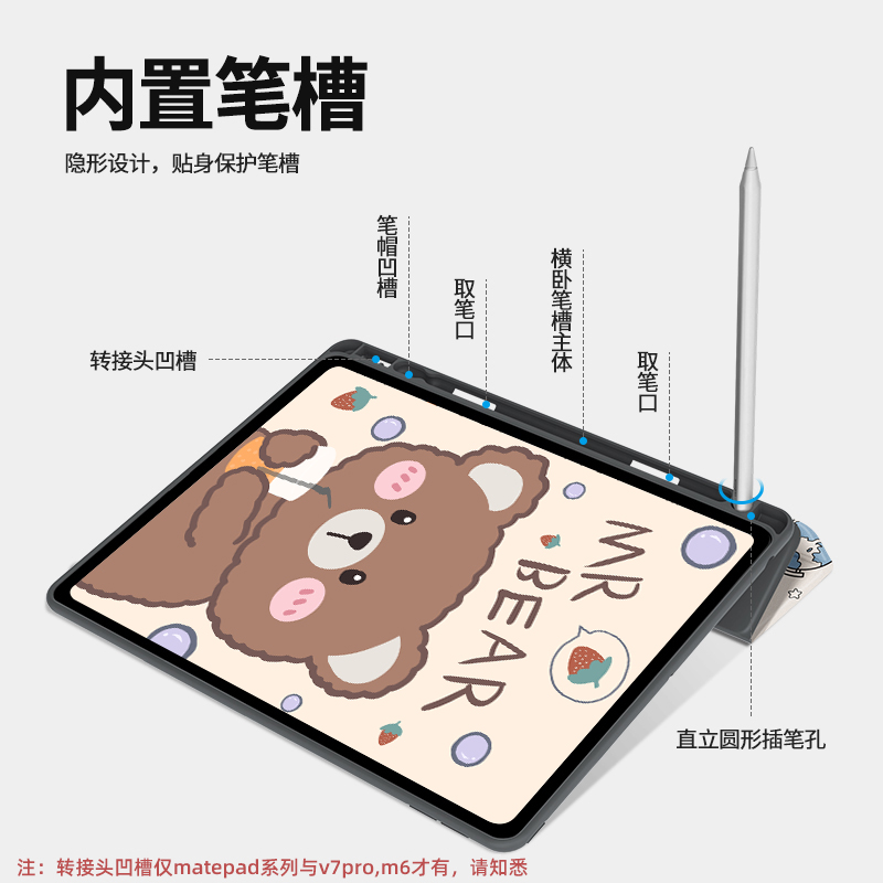 ipadpro2016保护套a1673苹果一代ipad pro9.7保护壳por11寸12.9内置笔槽Air5ipad五代mini6爱派六皮套ipd适用 - 图2