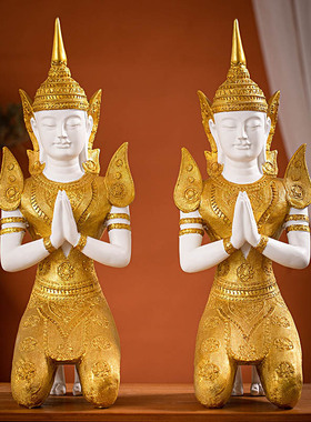 泰式餐厅迎宾跪佛装饰品