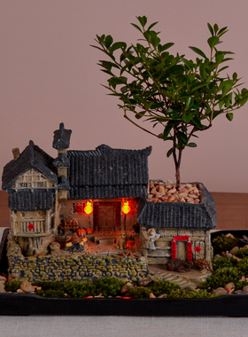 带灯中式禅意装饰摆件