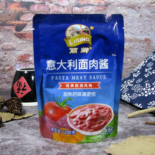 丽卿意大利面肉酱200g番茄罗勒酱意面酱家用速食拌面酱披萨意粉酱 - 图1