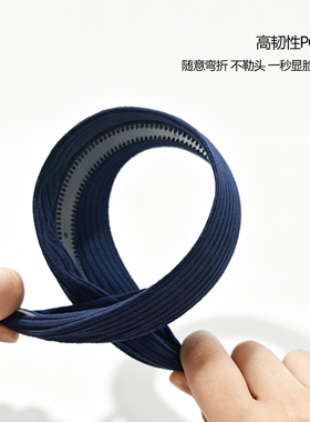 韩版宽边针织蓝色头箍女洗脸发箍