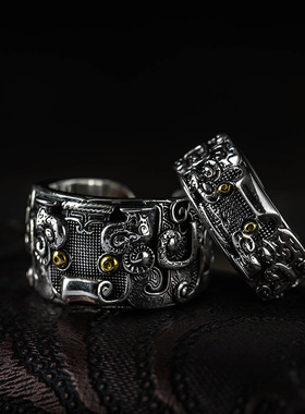 国风潮铜镀银手工饰品