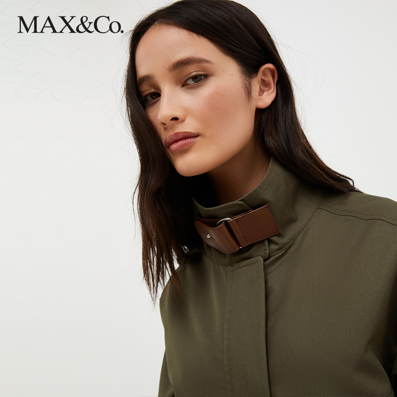 MAX&Co.2023秋冬新款棉质混纺华达呢短款外套7084023003maxco-图2