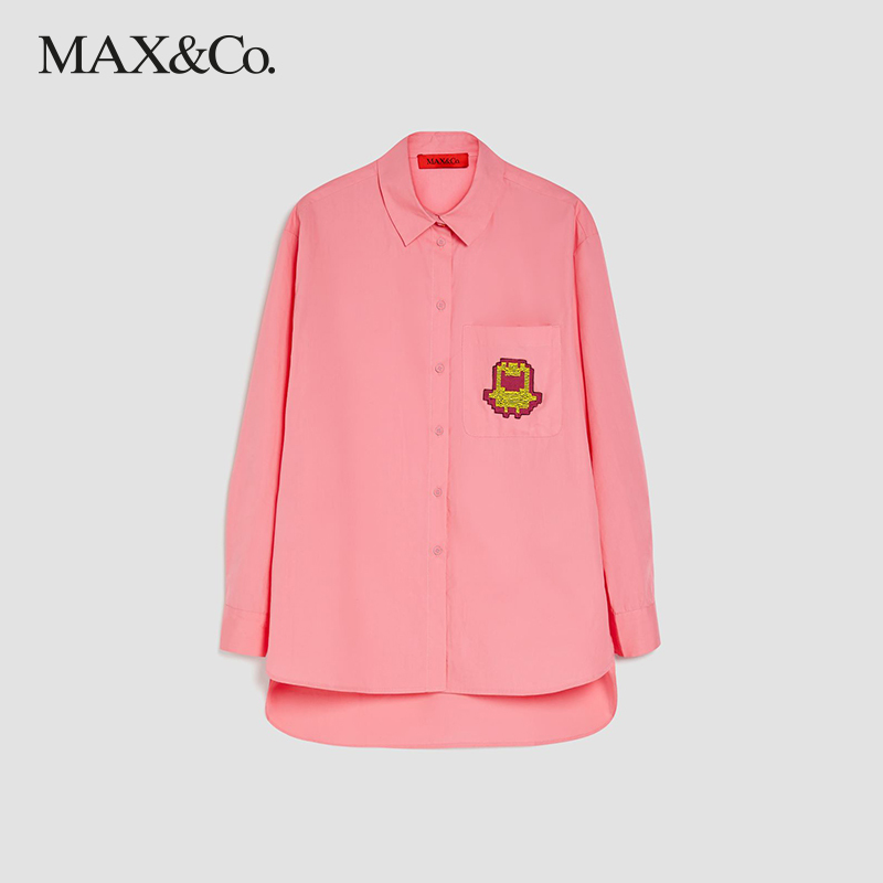 MAX&Co.2023春夏新款TAMAGOTCHI系列棉质衬衫3111023203maxco-图3