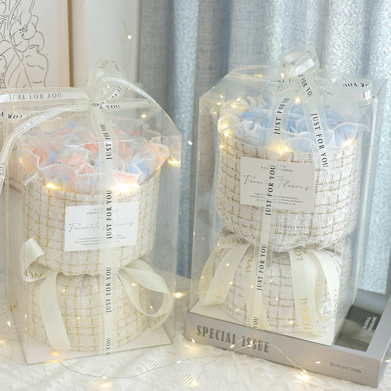 小香风香皂玫瑰花束送女朋友闺蜜女友生日礼物女生七夕情人节礼物