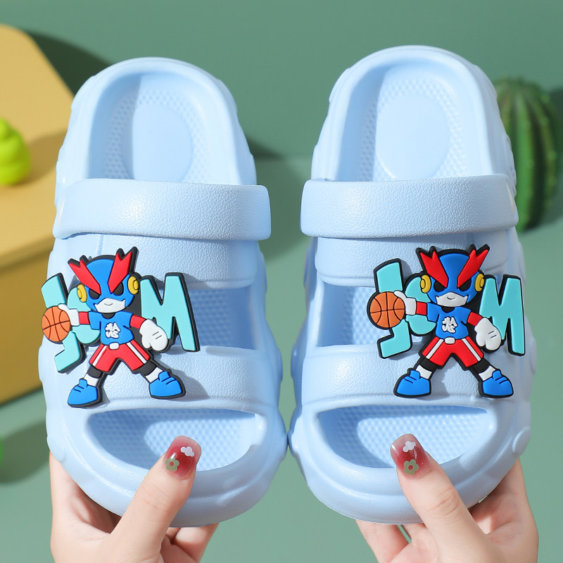 儿童拖鞋夏季男童女童踩屎感防滑宝宝室内居家洗澡男孩沙滩凉拖鞋 - 图1