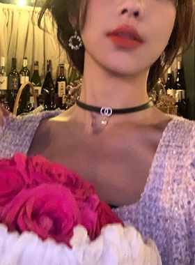 秋冬氛围感珍珠choker颈链项圈项链轻奢小众设计感气质锁骨链