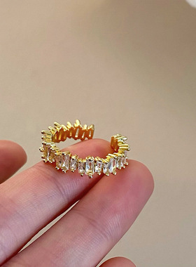 戒指2023年新款潮时尚百搭食指戒女气质轻奢开口设计感指环