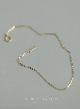 S925纯银镀金手链女 极细裸链素链简约气质唯美百搭手饰品