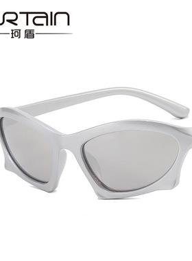 日系cherrykoko不规则太阳镜户外运动yk墨镜新款复古潮流街拍ins