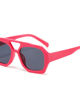 日系cherrykoko欧美双梁不规则太阳镜复古个性太阳眼镜潮流墨镜