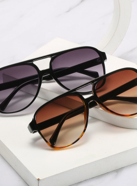 日系cherrykoko新款复古飞行员欧美潮流uv太阳镜女 款女装饰眼镜