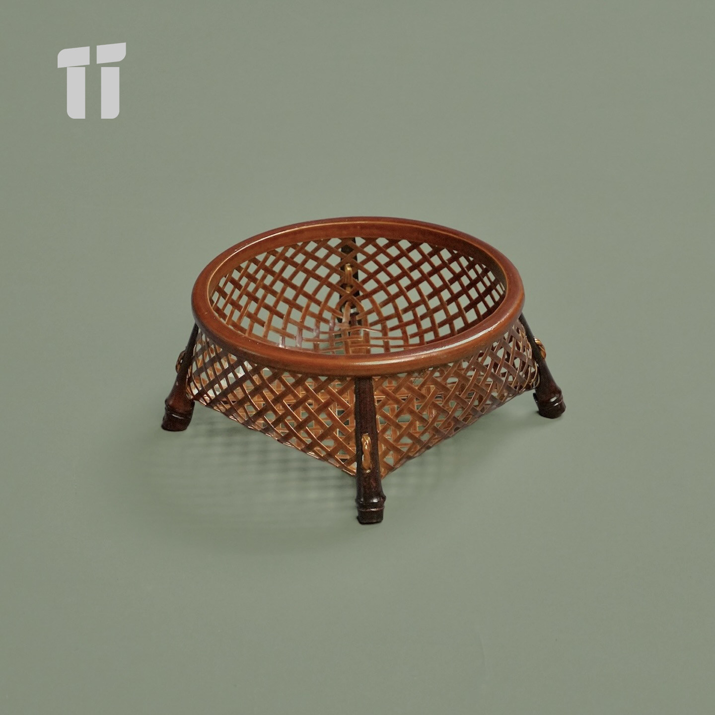 手工竹编茶杯篓水果篮中式复古圆口收纳筐零食点心筐子茶点盒篮子,淘宝优惠券,粉丝福利购,淘宝优惠卷