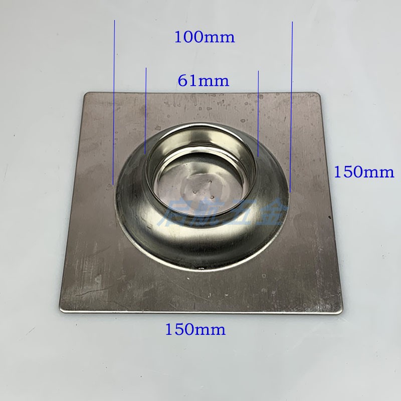 15x15cm加大地漏 5寸不锈钢防臭地漏卫生间加厚防臭直通地漏150mm - 图2