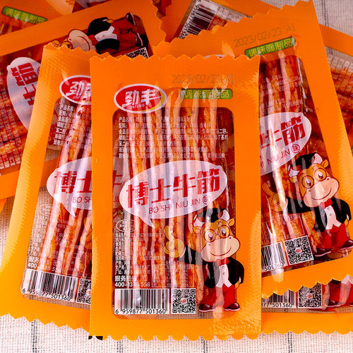 劲丰博士牛筋辣条儿时怀旧面筋双仔素牛筋豆筋小零食休闲食品小吃 - 图2