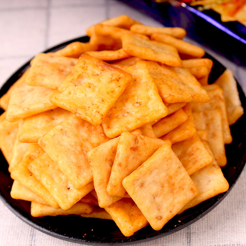 乐吧小脆薯片50g*16条多口味非油炸混装整箱休闲办公室零食饼干