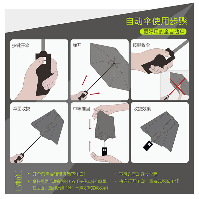 透明雨伞折叠全自动女白色日系网红雨伞大号双人加固加大拍照长柄 - 图3