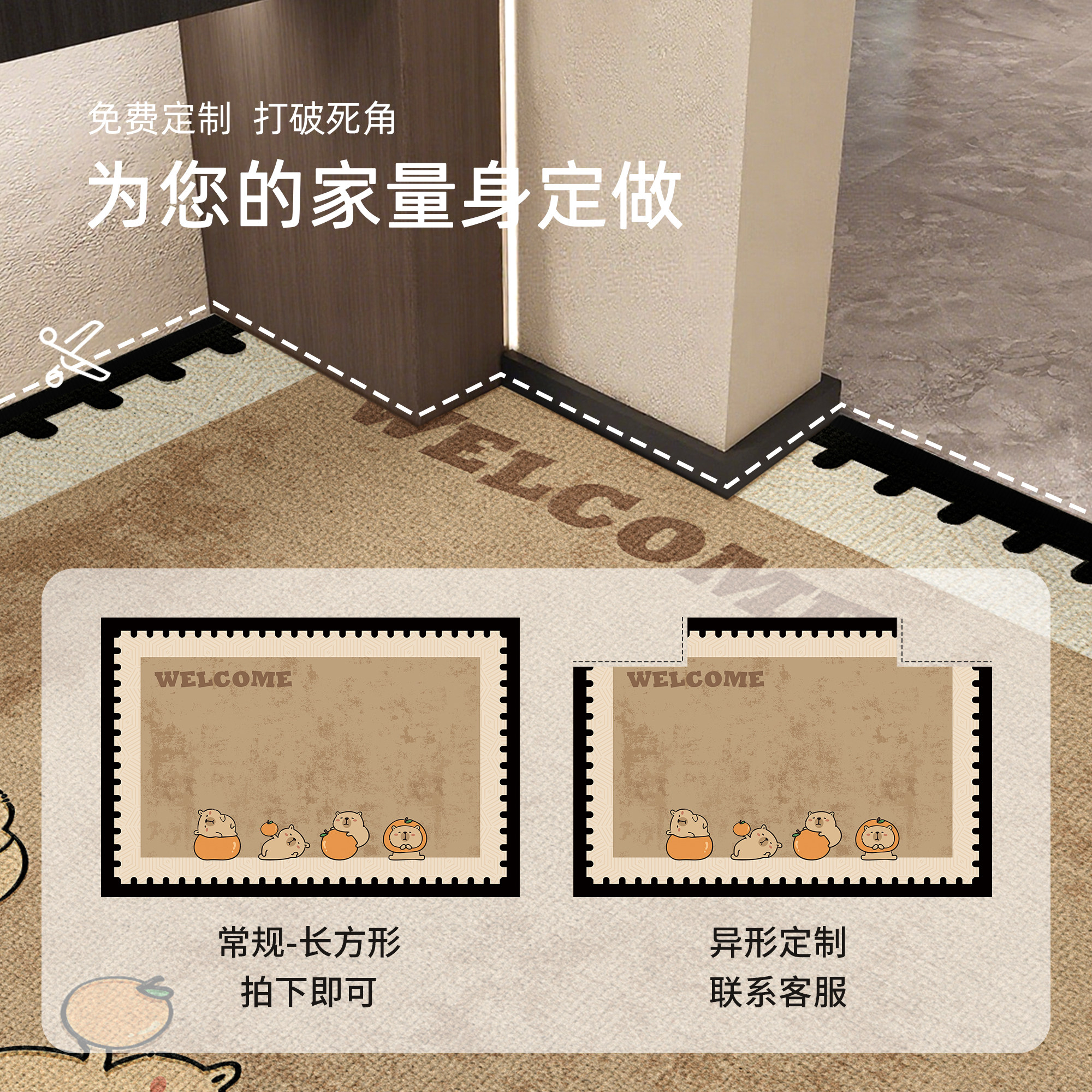 高颜值地垫入户门垫进门脚垫家用玄关地毯高级感简约现代2025新款,淘宝优惠券,粉丝福利购,淘宝优惠卷