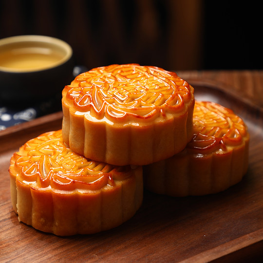 Auténticos pasteles de luna de pasta de loto de doble yema de Guangzhou heredados durante 30 años