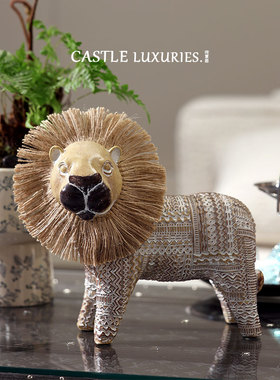 小费尔狮北欧开运礼品动物摆件