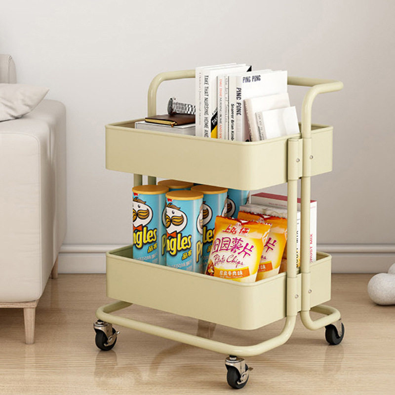 拼色小推车置物架多层扶手收纳架厨房宿舍零食储物架家用推车,淘宝优惠券,粉丝福利购,淘宝优惠卷