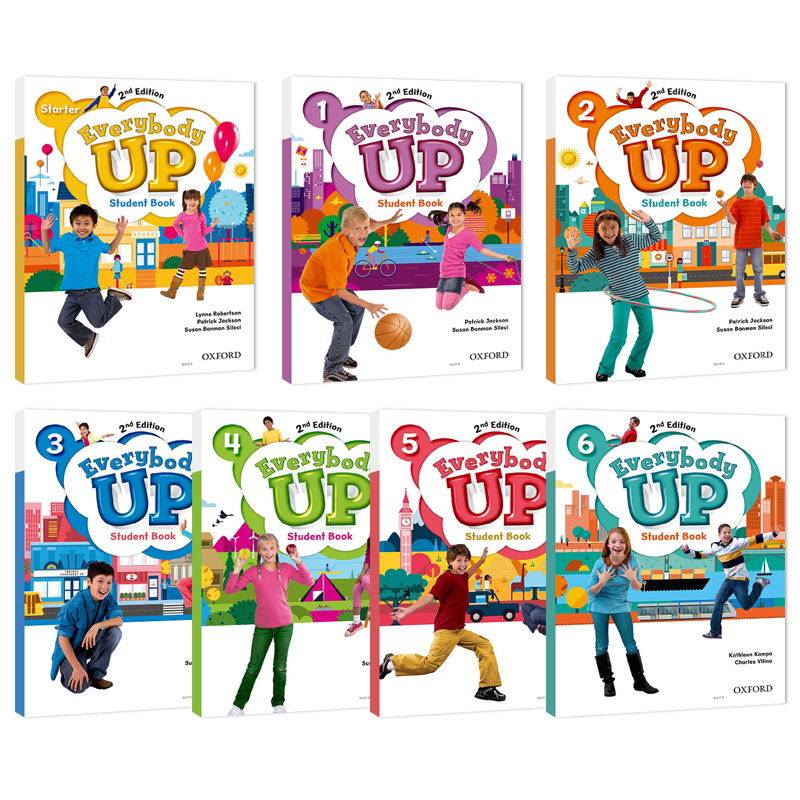原版进口第二版牛津少儿英语Everybody up starter预备级 1 2 3 4 5 6 everybodyup教材 oxford 剑桥yle考试用书 中小学英语启蒙