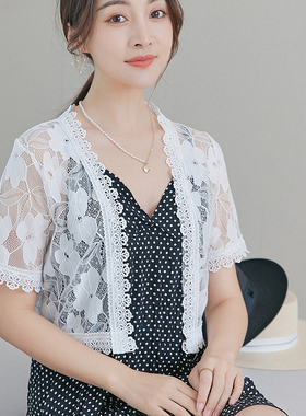 配裙子针织开衫白色小外套女披肩