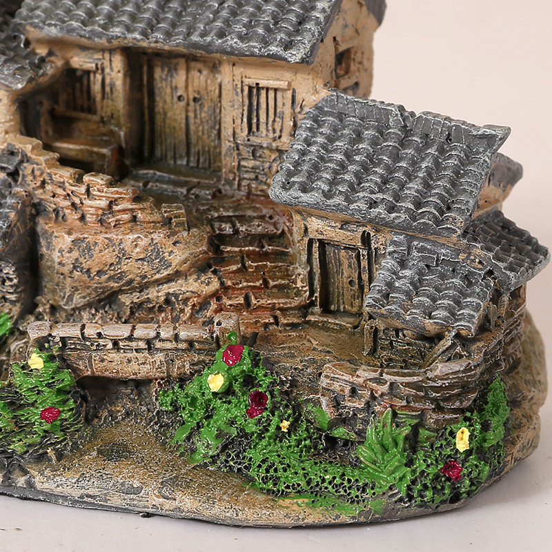 田园迷你农家小房子树脂摆件桌面茶几阳台庭院装饰花盆盆栽造景,淘宝优惠券,粉丝福利购,淘宝优惠卷