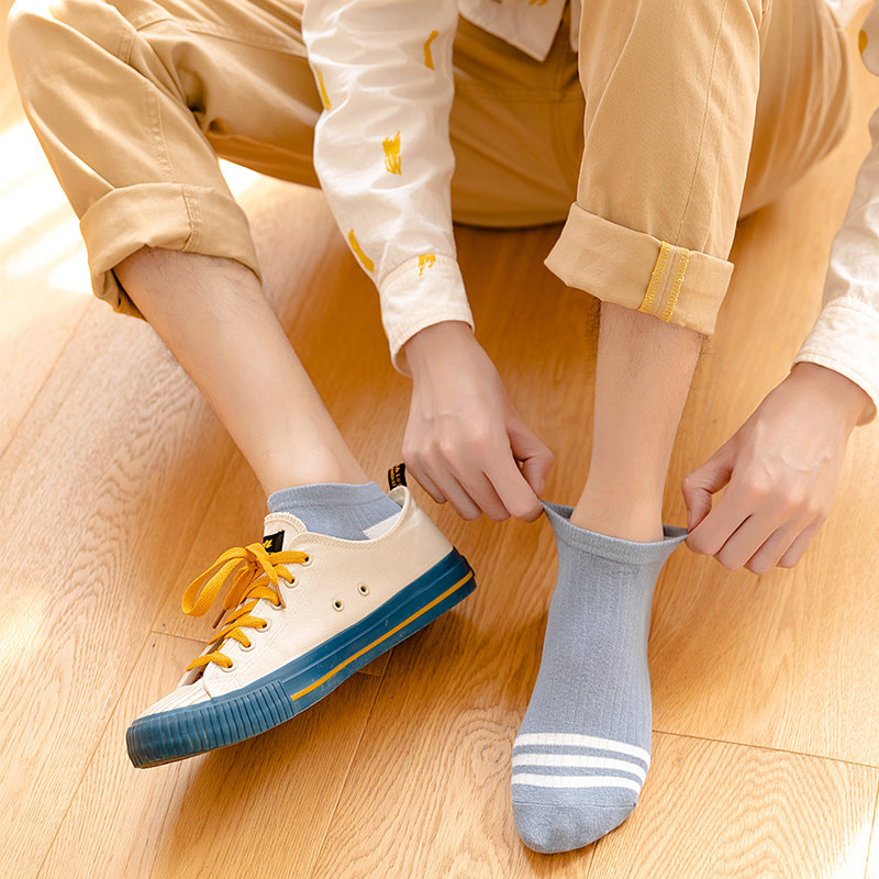 男士浅口纯棉春秋冬款ins潮中筒袜 甘倩短袜/打底袜/丝袜/美腿袜