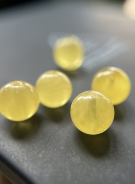 天然金绞蜜蜡散珠琥珀圆珠配珠手串珠子diy饰品配件文玩顶珠隔珠
