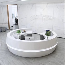 Customised arched circular semi-circular company Baking Varnish Front Desk Beauty Institute Hospital Administrative Hall Service Desk Reception Desk