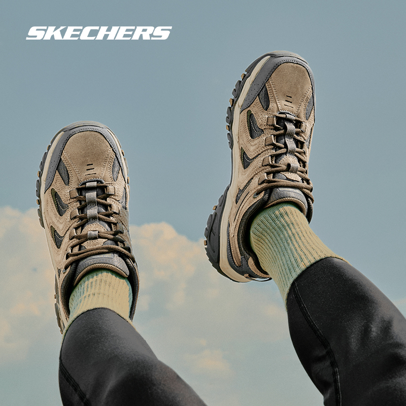 Skechers斯凯奇男子抓地耐磨户外鞋2024秋季新款徒步缓震运动鞋子