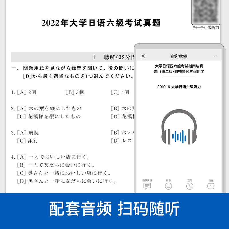 【新版】大学日语四六级考试指南与真题(第3版) 第三版 历年真题详解词汇 CJT4CJT6.音频大学日语4级四级六级6级词汇听力阅读试卷 - 图2