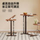 Solid wood pneumatic lifting and folding mobile computer table