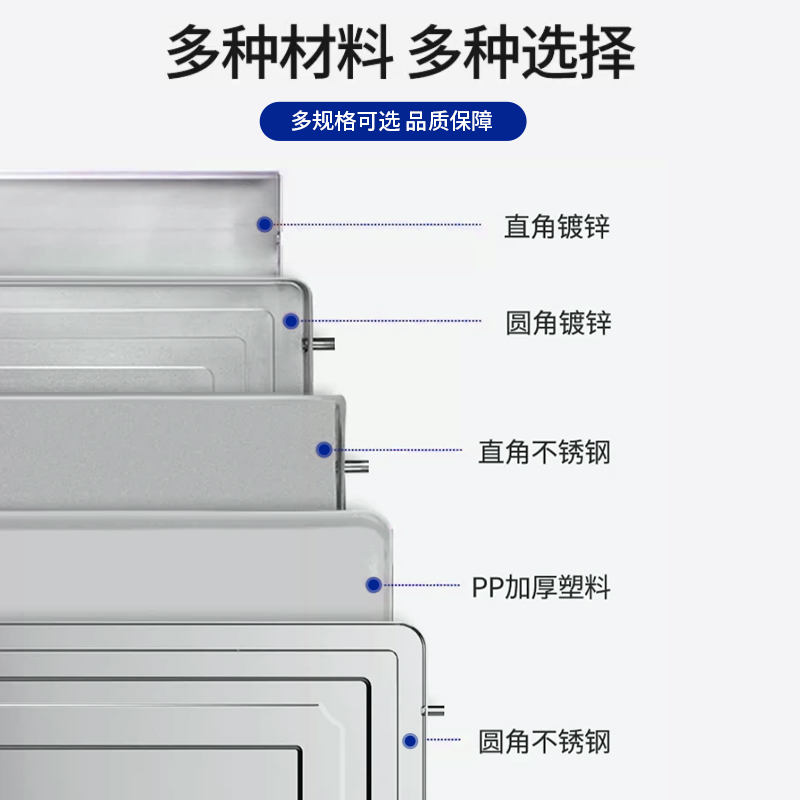 空调外机接水盘带排水托盘1P1.5P3P5P加厚不锈钢通用室外机滴水盘-图1