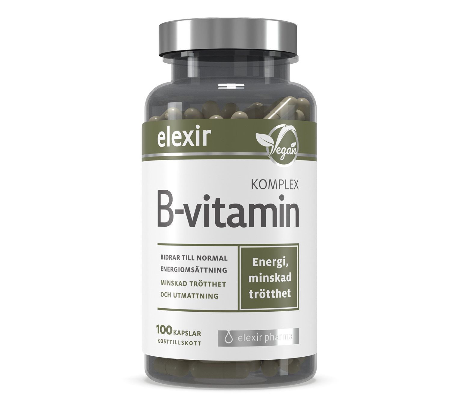 复合维生素b族片男女士活性生物素 ElexirPharma海外B族维生素
