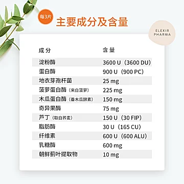 Elexir复合消化酶片益生菌酵素[30元优惠券]-寻折猪