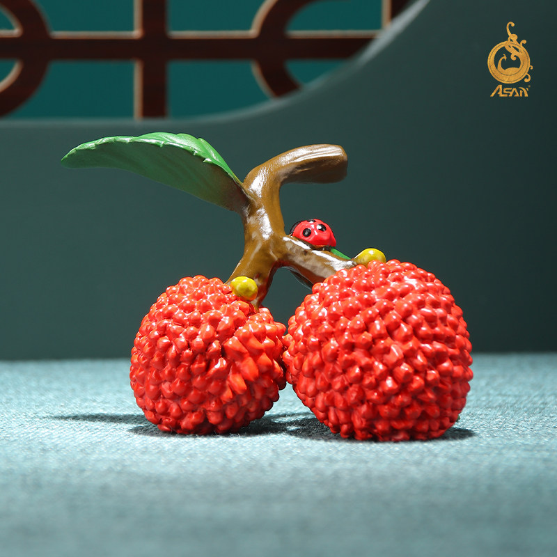 铜摆件《红利》家居办公书房桌面装饰摆件仿真荔枝饰品长安的荔枝,淘宝优惠券,粉丝福利购,淘宝优惠卷